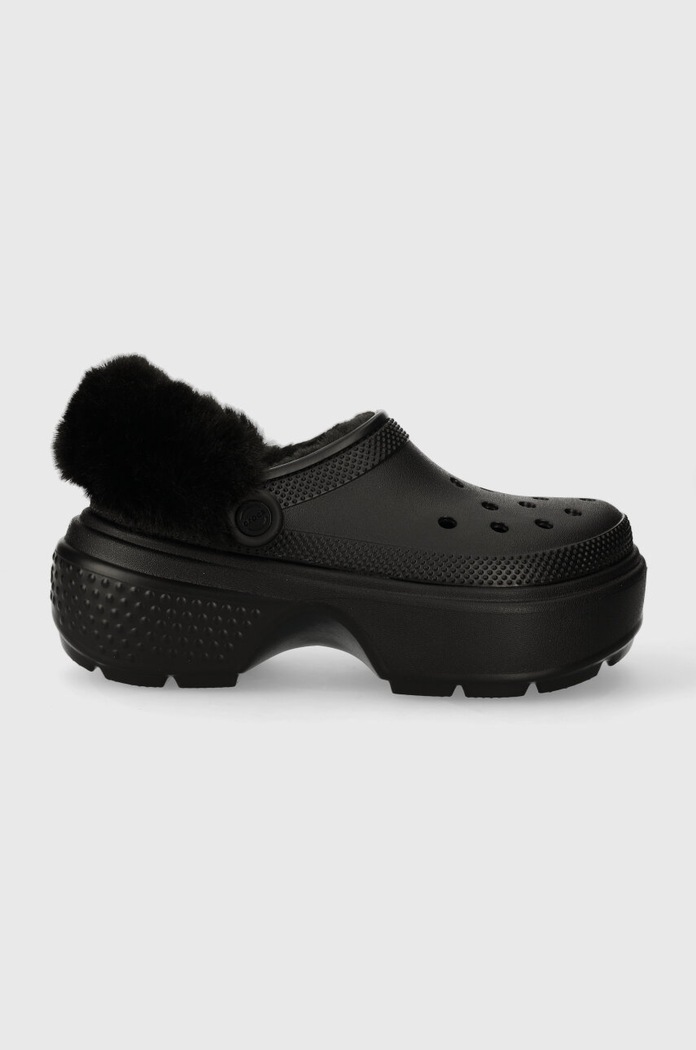 Šľapky Crocs Stomp Lined Clog platforma čierna 208546.001