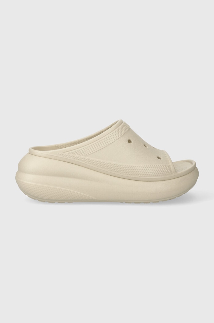 Pantofle Crocs Classic Crush Slide platforma béžová 208731.2Y2