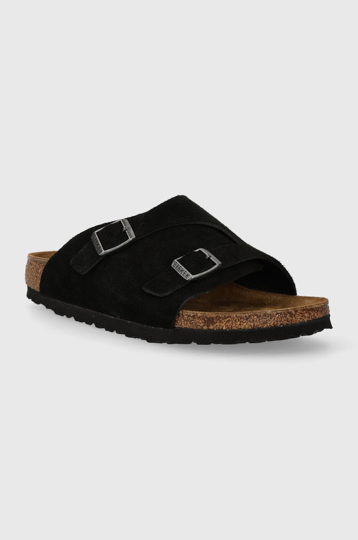 Велурени чехли Birkenstock Zürich 1025060 черен SS24