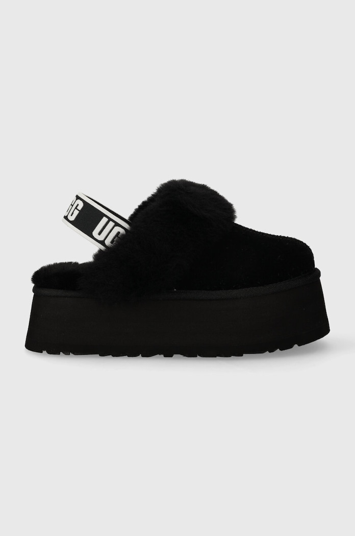 UGG velúr papucs W FUNKETTE fekete 1113474.BLK