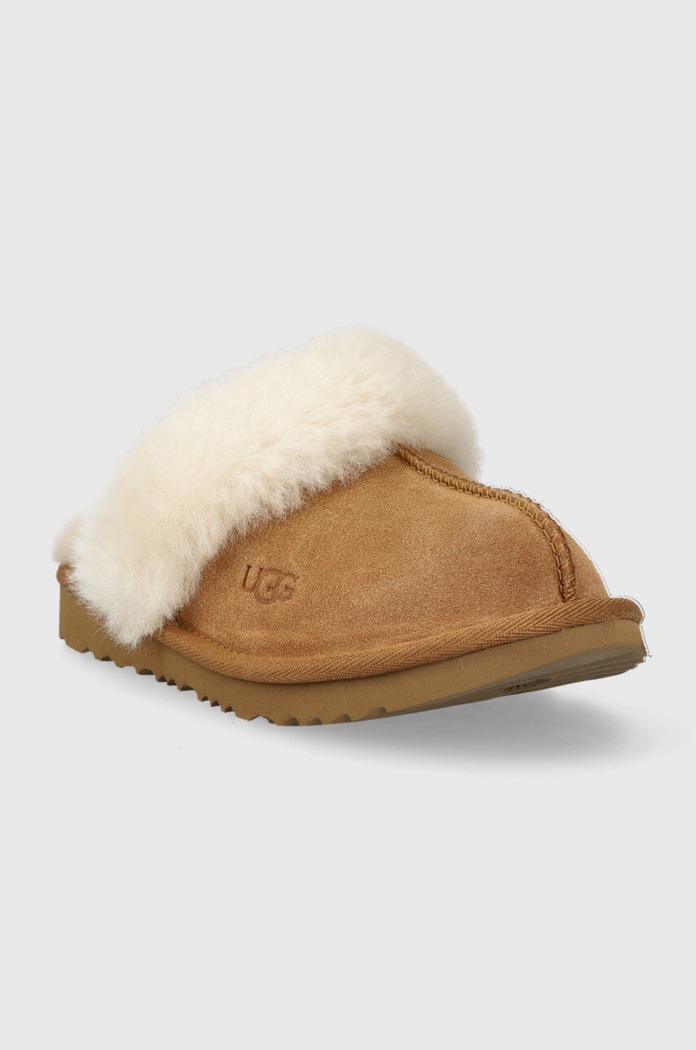 Παιδικές παντόφλες σουέτ UGG K COZY II 1019065K μπεζ AA00