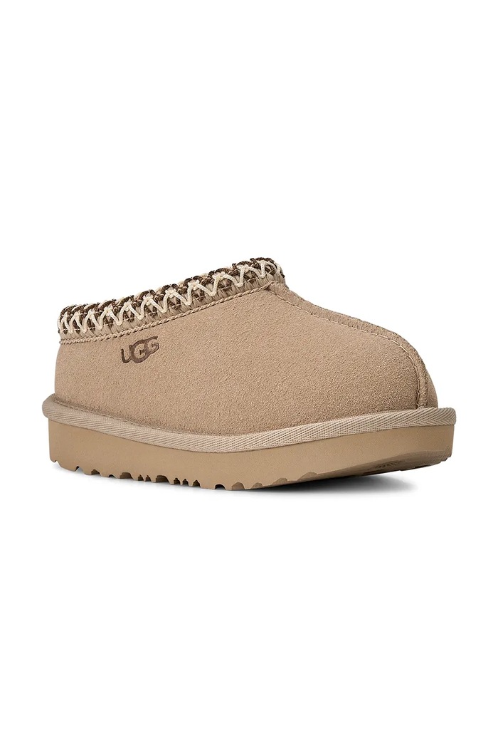 UGG Kapcie dziecięce zamszowe TASMAN II 1019066T beżowy AA00