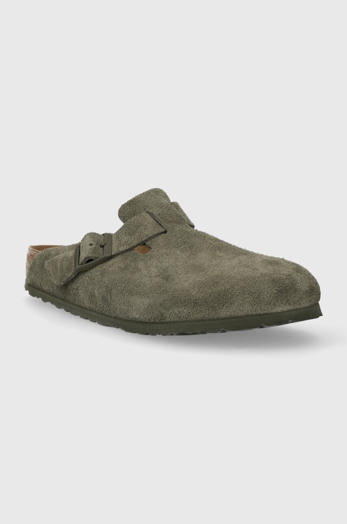 Велурени чехли Birkenstock 1024721 зелен SS25