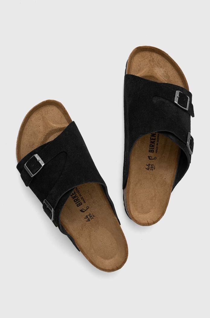 Взуття Замшеві шльопанці Birkenstock Zürich 1025045 чорний