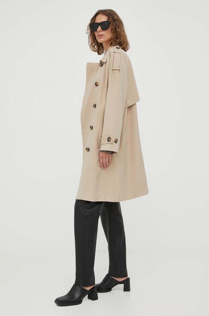 Trenčkot Bruuns Bazaar Bells BBW3473 béžová AW23