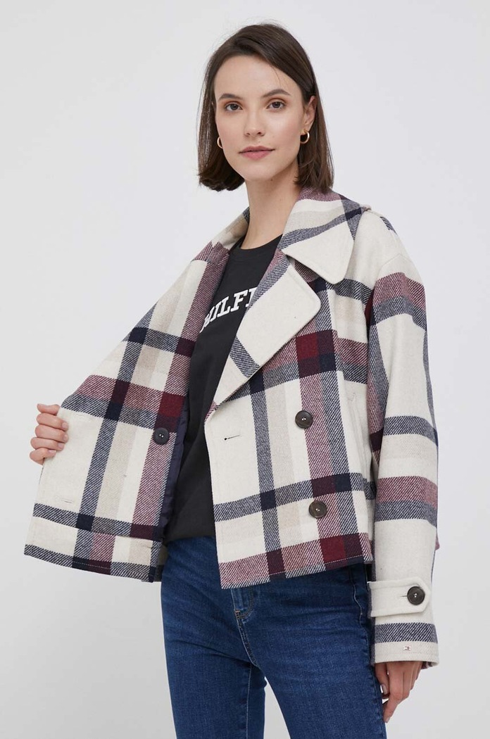 Vlněná bunda Tommy Hilfiger WW0WW39409