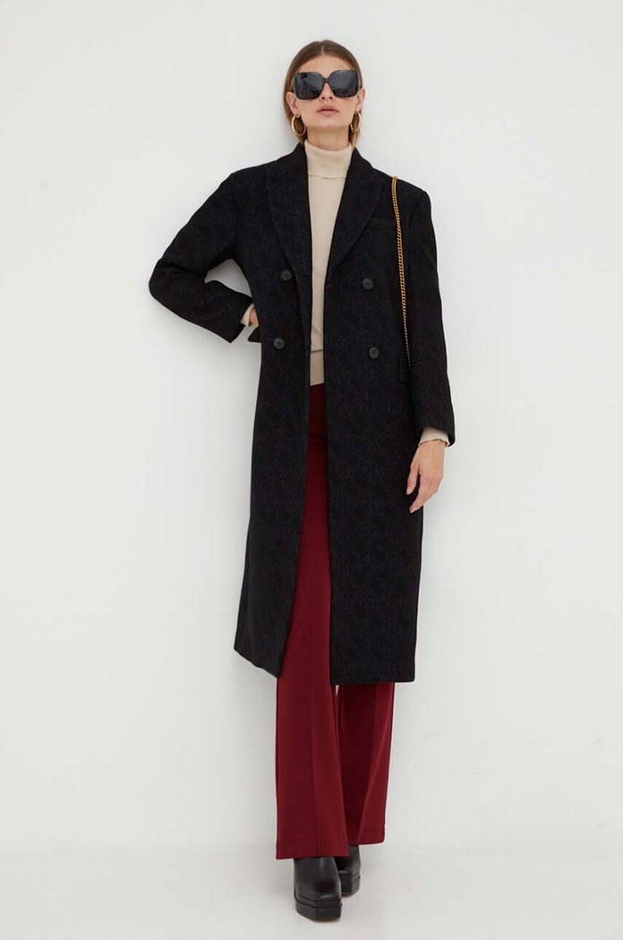 Pinko płaszcz wełniany 101874.Y82W czarny AW23