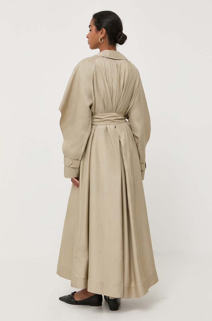 Oblečenie Hodvábny kabát Victoria Beckham 1323WCT004734A zelená