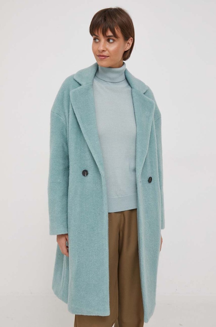 Kabát Sisley oversize modrá 24C3LN035.2H1