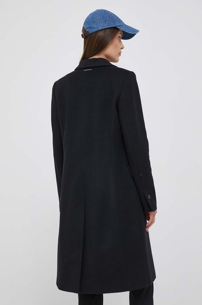 Ruházat Calvin Klein gyapjúkabát K20K206877 fekete