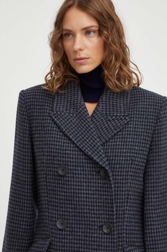 Vlněný kabát By Malene Birger Q72024005 černá