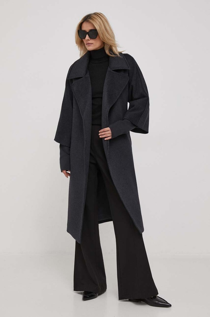 Tiffi palton de lana 228060 gri AW23