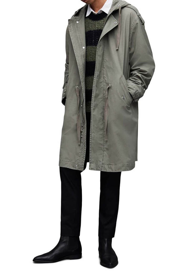 AllSaints płaszcz bawełniany Comiso MC013Z