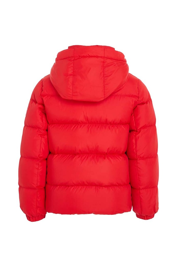 Chłopiec Tommy Hilfiger kurtka puchowa dziecięca KB0KB08341.128.176.9BYX czerwony