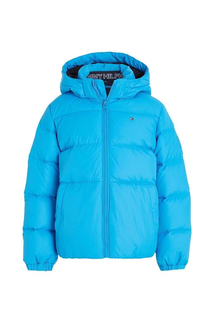 Tommy Hilfiger kurtka puchowa dziecięca KB0KB08341.128.176.9BYX niebieski AW23