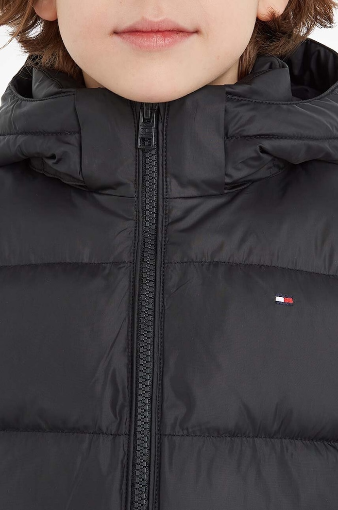 Detská páperová bunda Tommy Hilfiger KB0KB08341.128.176.9BYX čierna