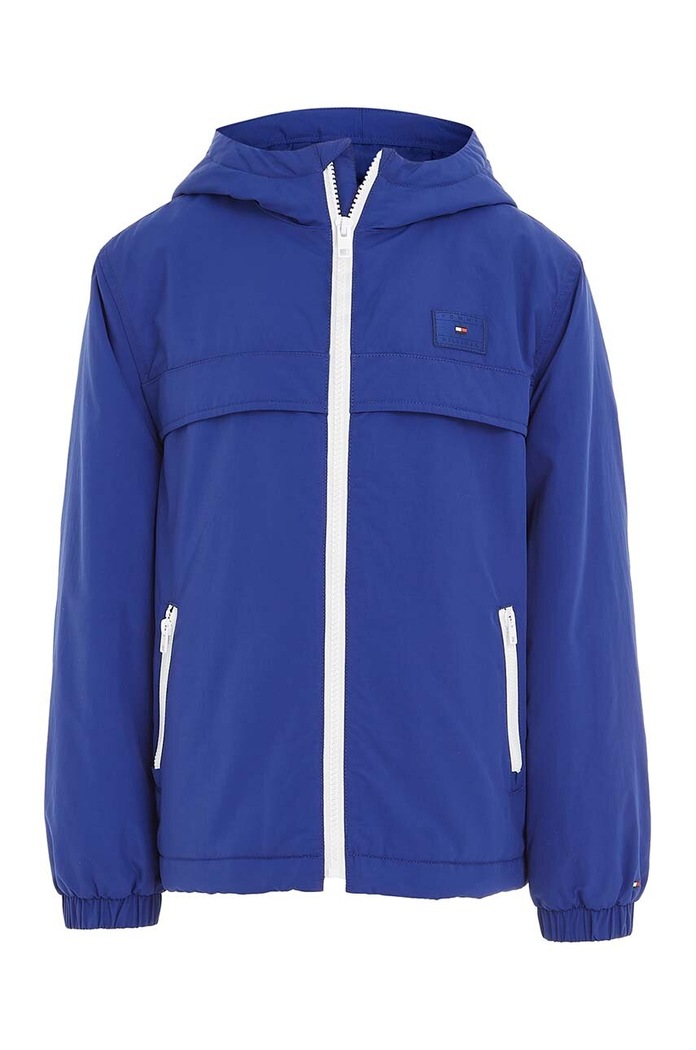 Detská bunda Tommy Hilfiger jemné zateplenie modrá KB0KB08346.128.176.9BYX