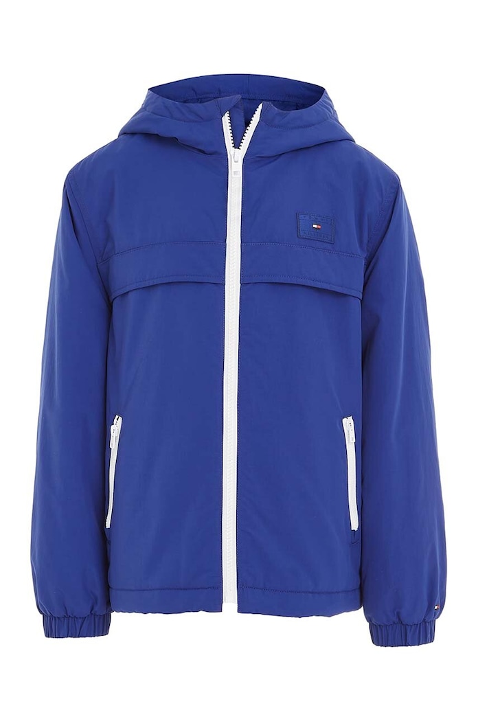 Detská bunda Tommy Hilfiger jemné zateplenie modrá KB0KB08346.128.176.9BYX