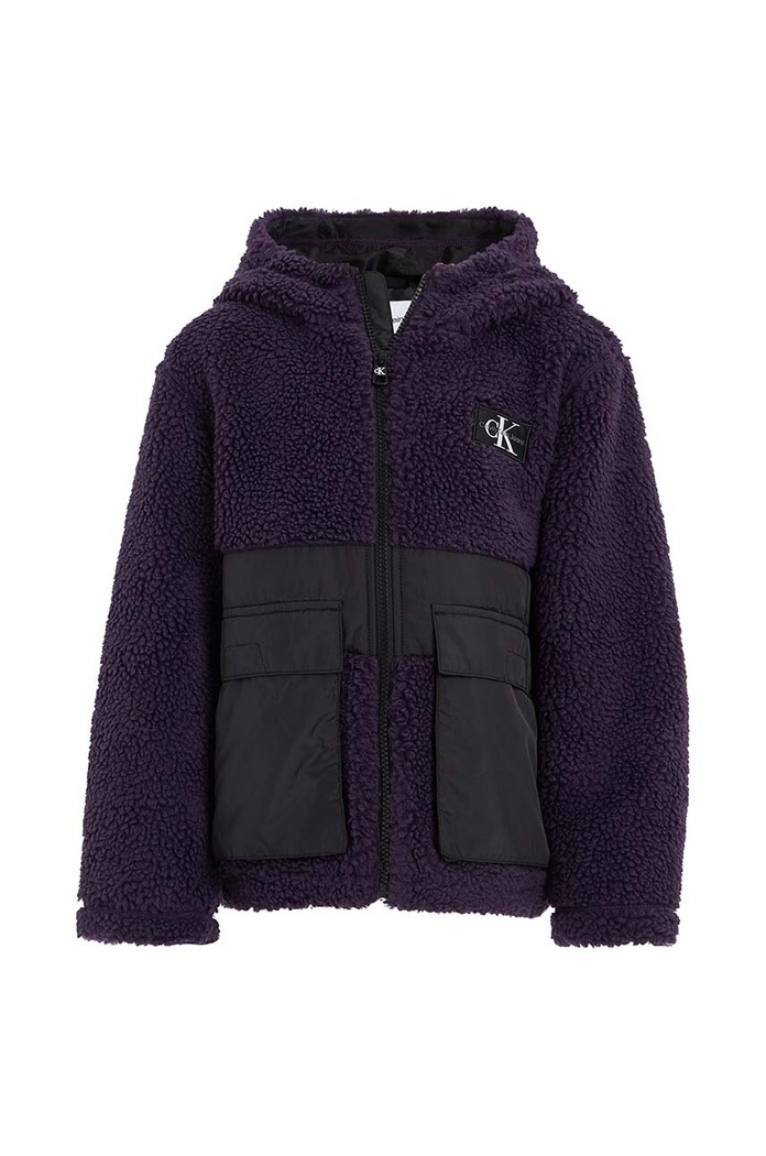 Calvin Klein Jeans kurtka dziecięca IB0IB01725.9BYX fioletowy AW23