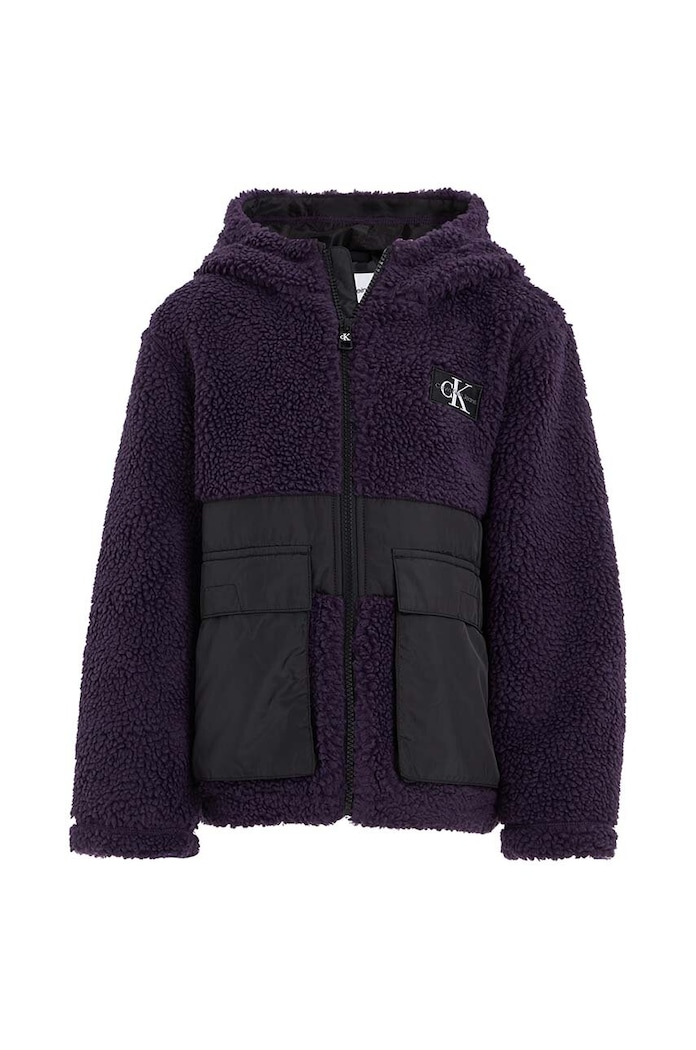 Calvin Klein Jeans kurtka dziecięca IB0IB01725.9BYX fioletowy AW23