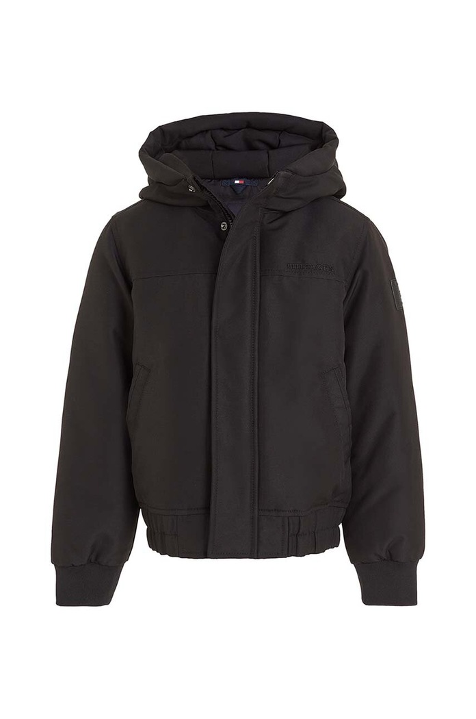 Παιδικό μπουφάν Tommy Hilfiger KB0KB08562.128.176.9BYX μαύρο AW23