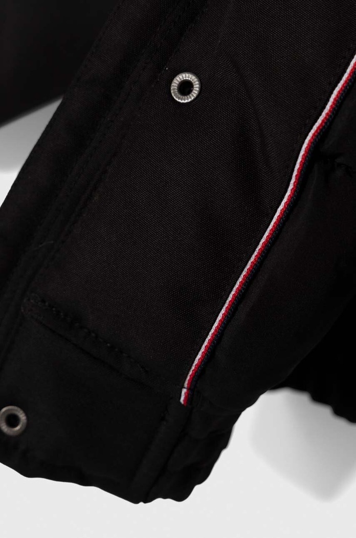 Παιδικό μπουφάν Tommy Hilfiger KB0KB08562.128.176.9BYX μαύρο