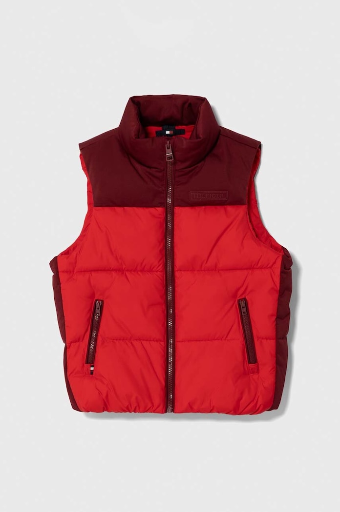 Dětská vesta Tommy Hilfiger s podšívkou červená KB0KB08786.74.122.9BYX