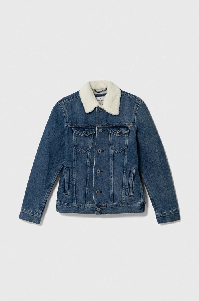 Pepe Jeans kurtka jeansowa dziecięca pozostałe niebieski PB401185HI7