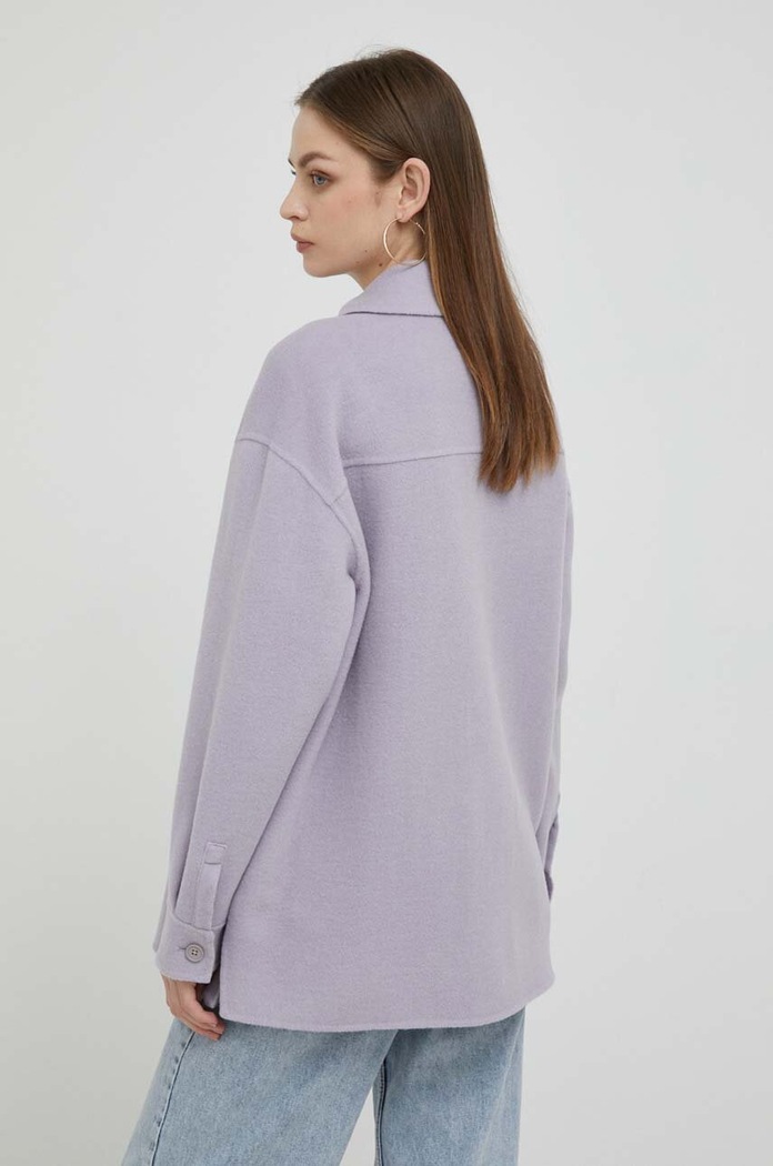 Odzież Calvin Klein kurtka wełniana K20K205856 fioletowy