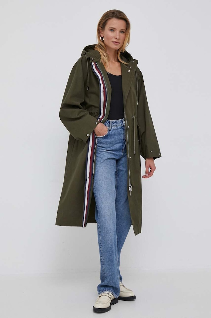 Tommy Hilfiger kurtka bawełniana WW0WW38938 zielony AW23