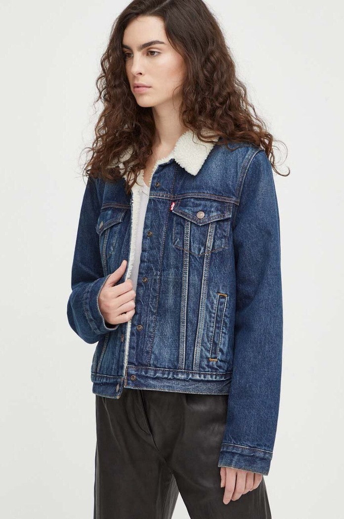 Rifľová bunda Levi's bez kapucne tmavomodrá 36136.0063