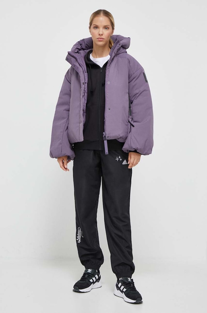 adidas Kurtka puchowa HZ5700 fioletowy AW23