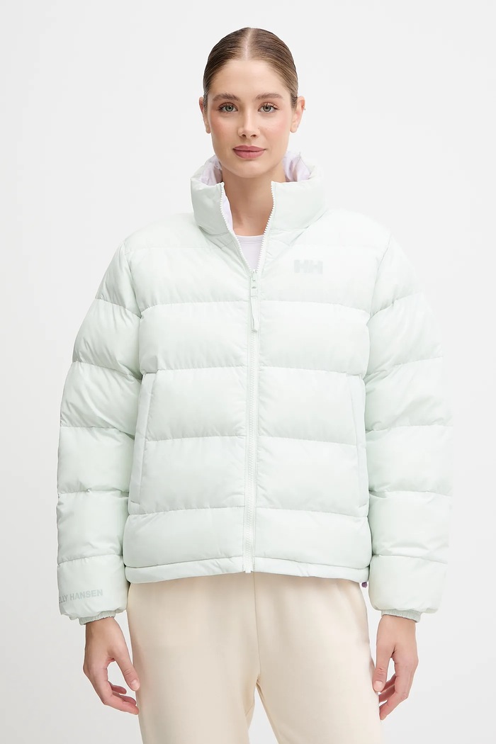 Obojstranná bunda Helly Hansen YU 23 REVERSIBLE PUFFER oversize zelená 54061