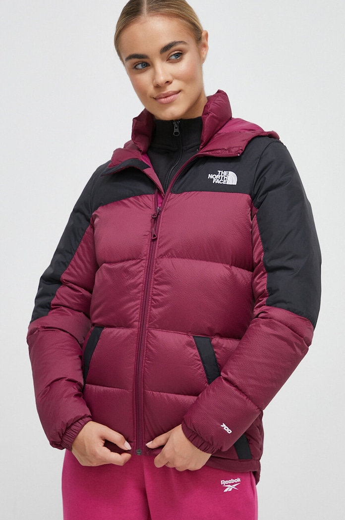 Μπουφάν με επένδυση από πούπουλα The North Face άλλο μπορντό NF0A55H4KK91