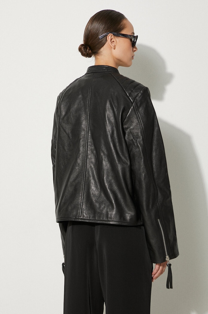 Clothing Samsoe Samsoe leather jacket F23300187 black