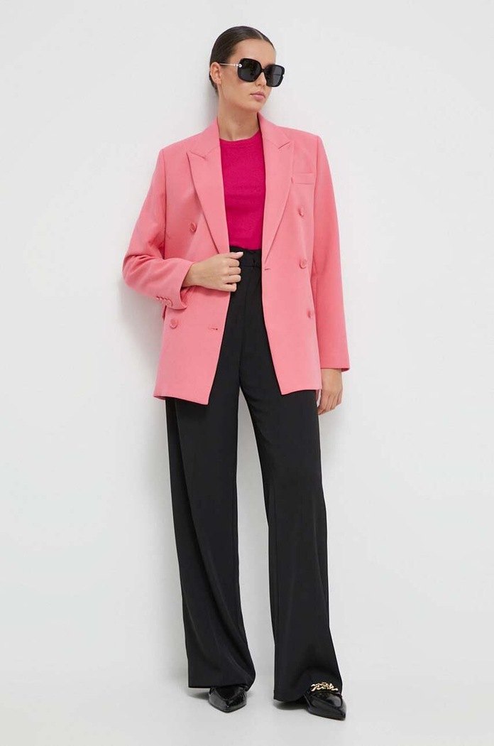 United Colors of Benetton marynarka 29HHDW016.11F różowy AW23