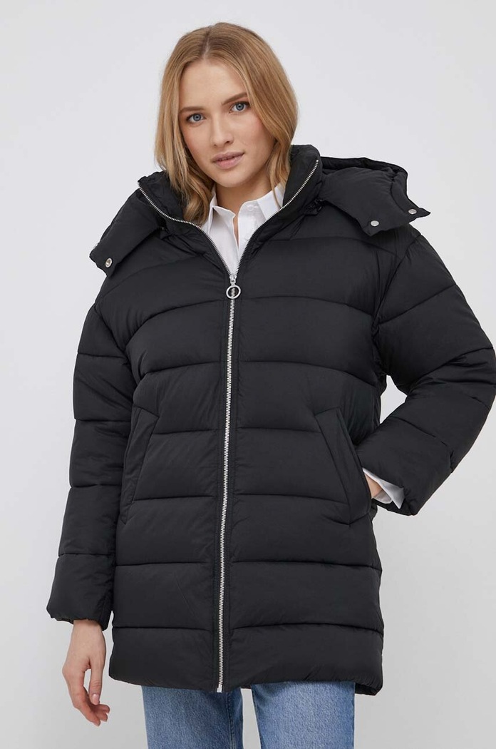 Bunda United Colors of Benetton oversize čierna 2SYWDN03B.100