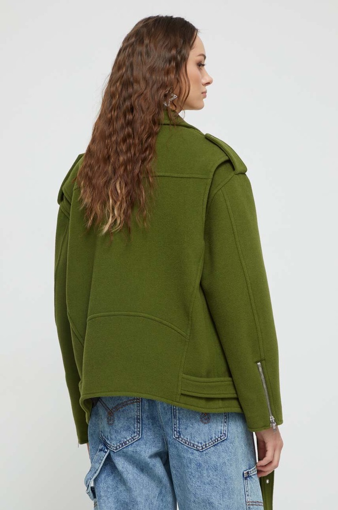 Oblečenie Vlnená bunda Moschino Jeans 0610.8725 zelená