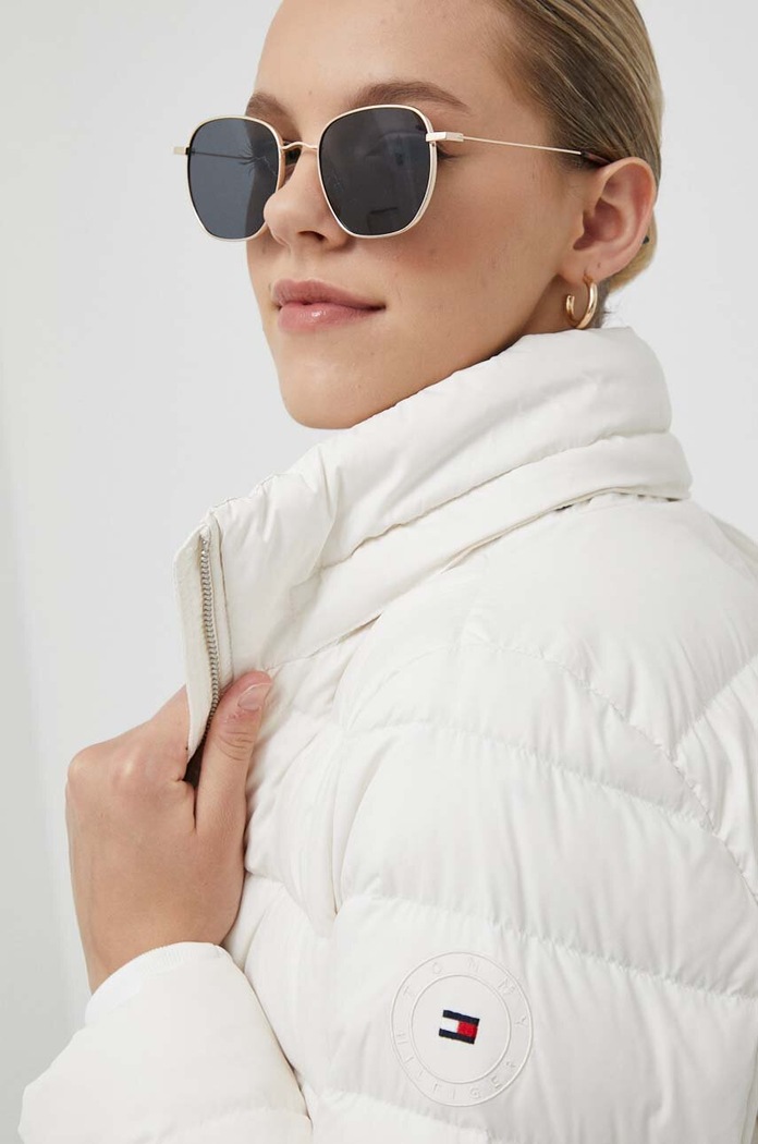Péřová bunda Tommy Hilfiger WW0WW39747 béžová