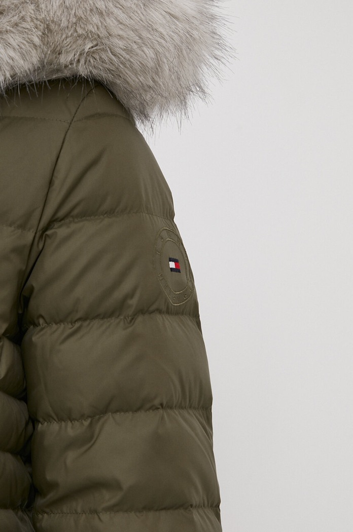 Μπουφάν με επένδυση από πούπουλα Tommy Hilfiger WW0WW39747 πράσινο