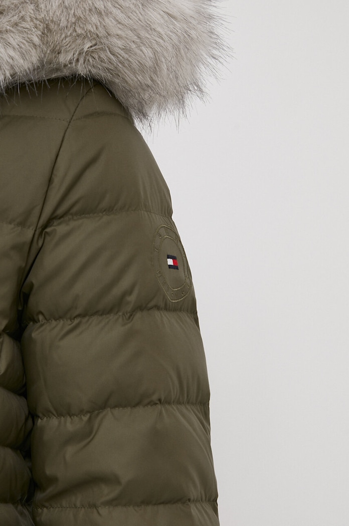 Μπουφάν με επένδυση από πούπουλα Tommy Hilfiger WW0WW39747 πράσινο