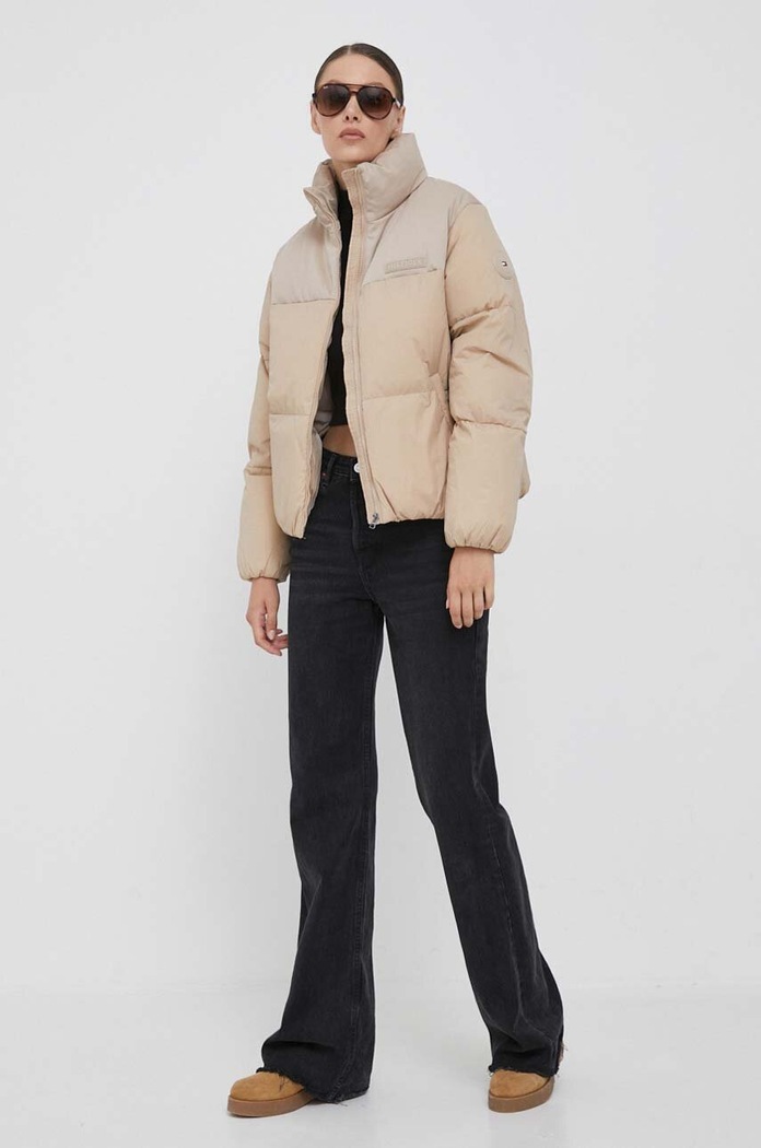 Μπουφάν Tommy Hilfiger WW0WW39748 μπεζ AW24