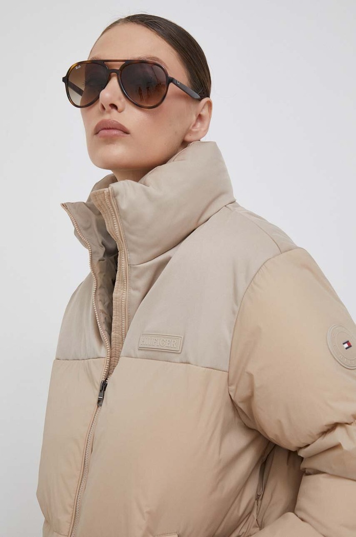 Μπουφάν Tommy Hilfiger μπεζ WW0WW39748
