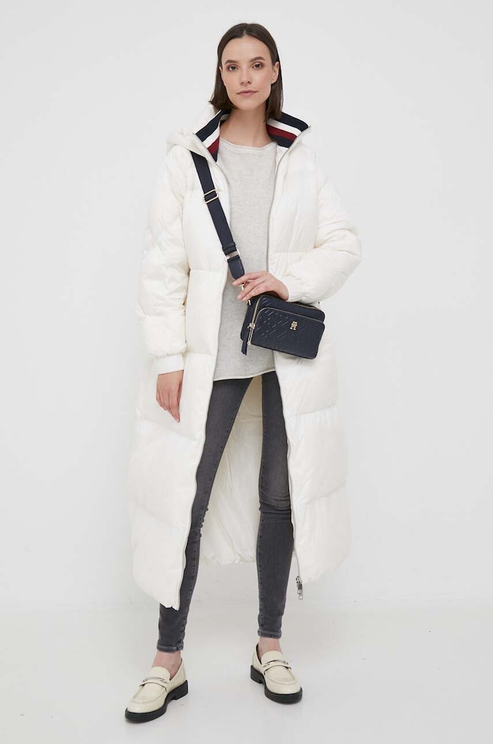 Péřová bunda Tommy Hilfiger WW0WW38918 béžová AW23