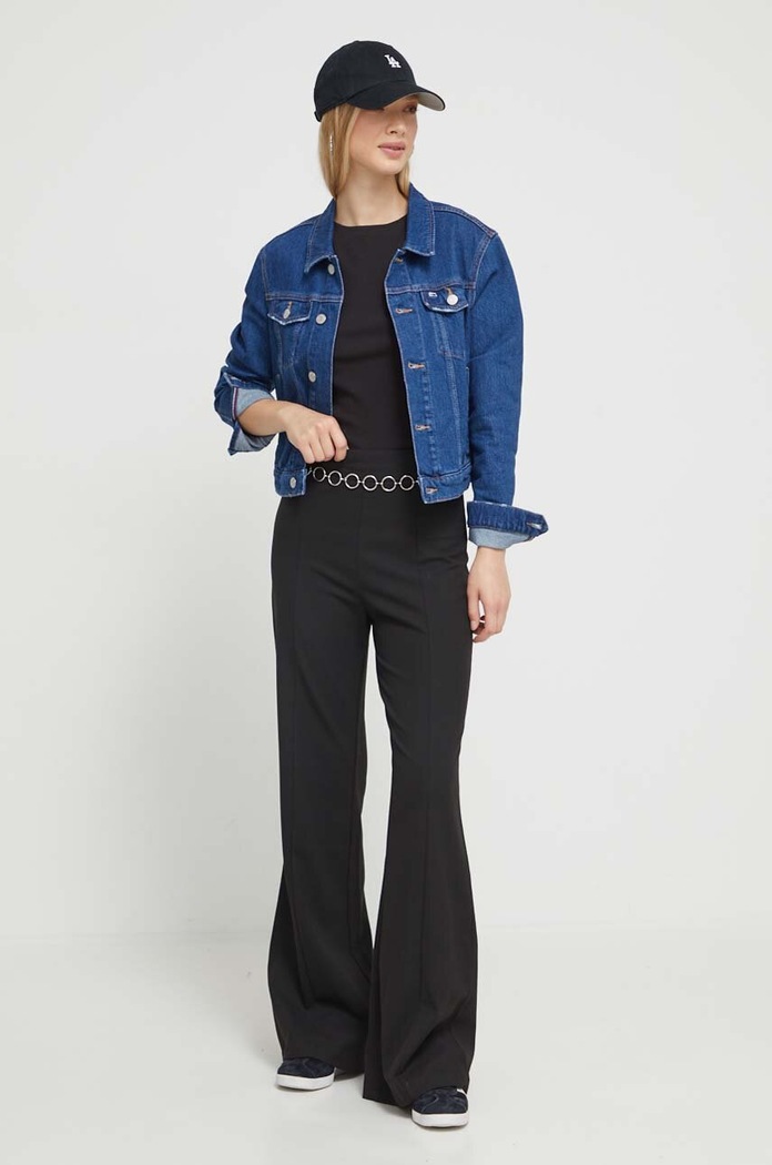 Rifľová bunda Tommy Jeans DW0DW16846 tmavomodrá SS24