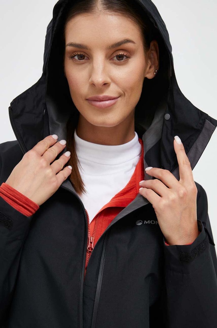 Kišna jakna Montane Spirit FSPRJ crna AW23