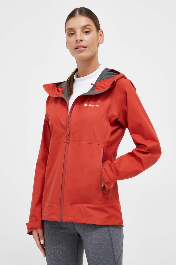 Montane kurtka przeciwdeszczowa Spirit Lite nieocieplane czerwony FSPLJ15