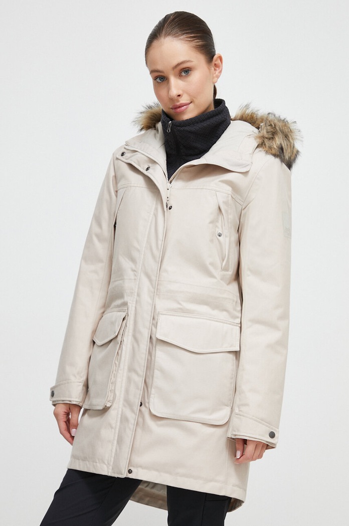 Jack Wolfskin parka pozostałe beżowy 1115431