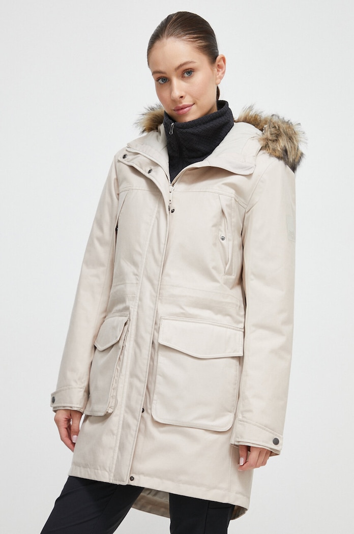 Jack Wolfskin parka pozostałe beżowy 1115431