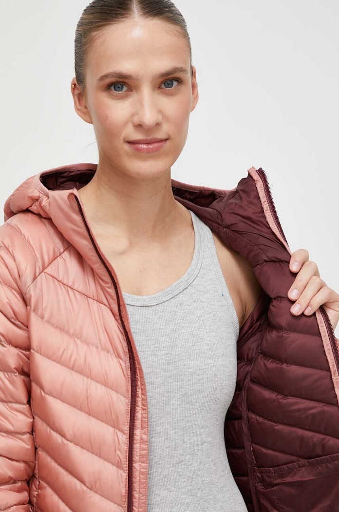 Πουπουλένιο αθλητικό μπουφάν Jack Wolfskin Passamani 1207101 ροζ
